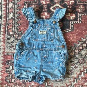Oshkosh Baby Short Overalls With Cherry Details